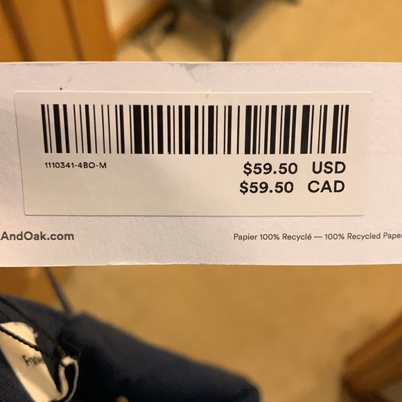 Frank & Oak Mens Button Shirt Navy M MOVING SALE - Picture 2 of 2